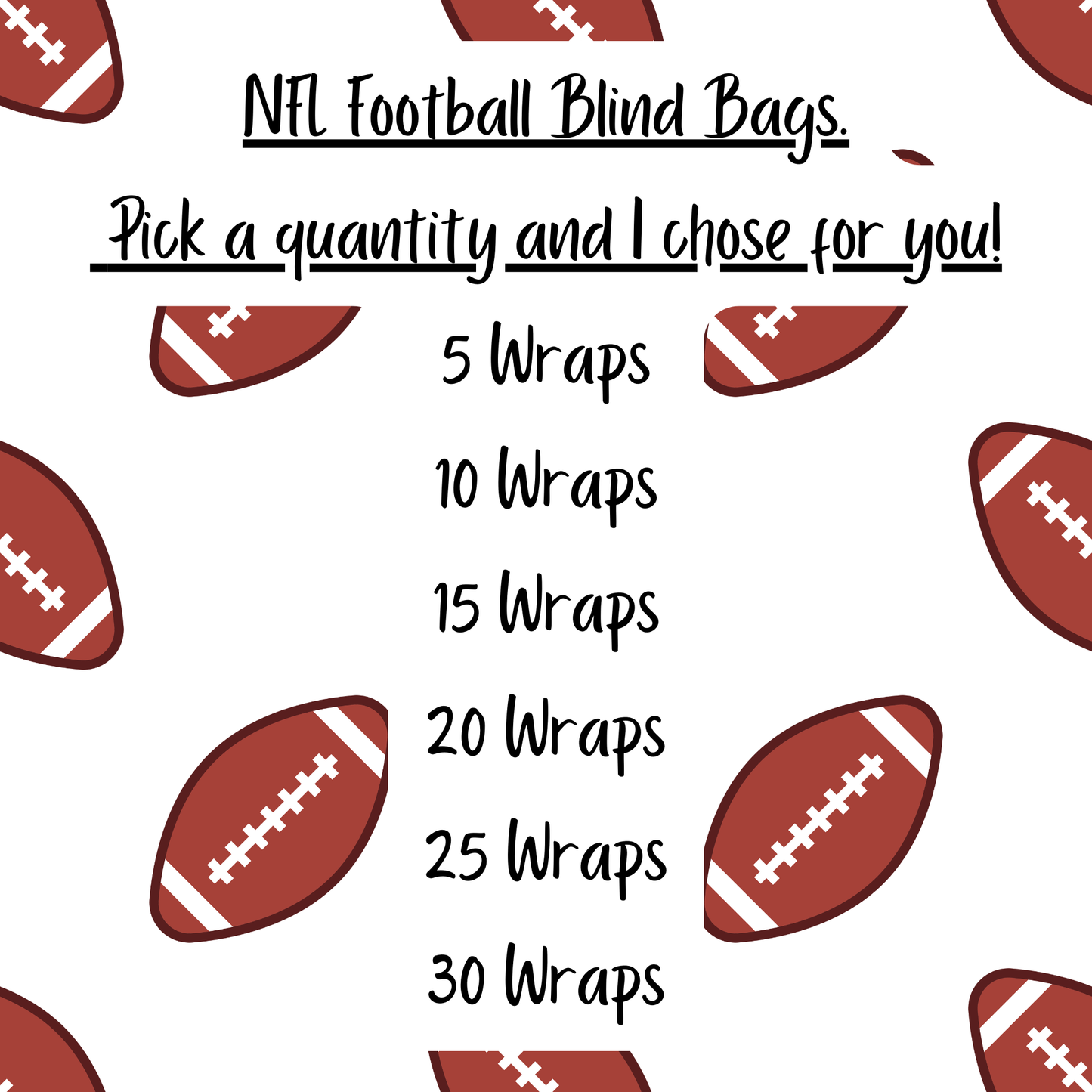 Football/NFL BLIND Bags! 16oz UV DTF Wraps