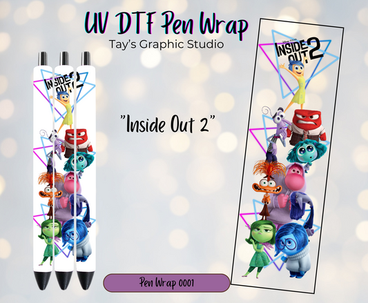 Exclusive -Inside Out 2 UV DTF Pen Wrap - MTO0001