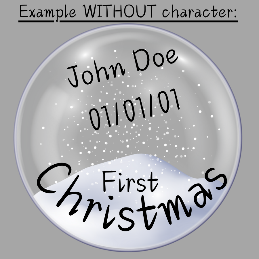 Exclusive - Customize your OWN First Christmas UV DTF Ornament Decal (Decal only)